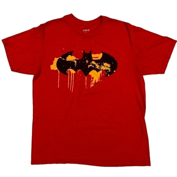 3/$20 Batman Red Splattered Logo T-Shirt - Picture 1 of 4